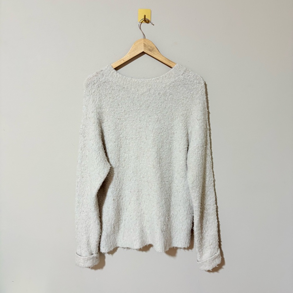 XS Sleeping on Snow Anthropologie Oversized Wool Alpaca Blend Cream Sweater - Picture 4 of 4